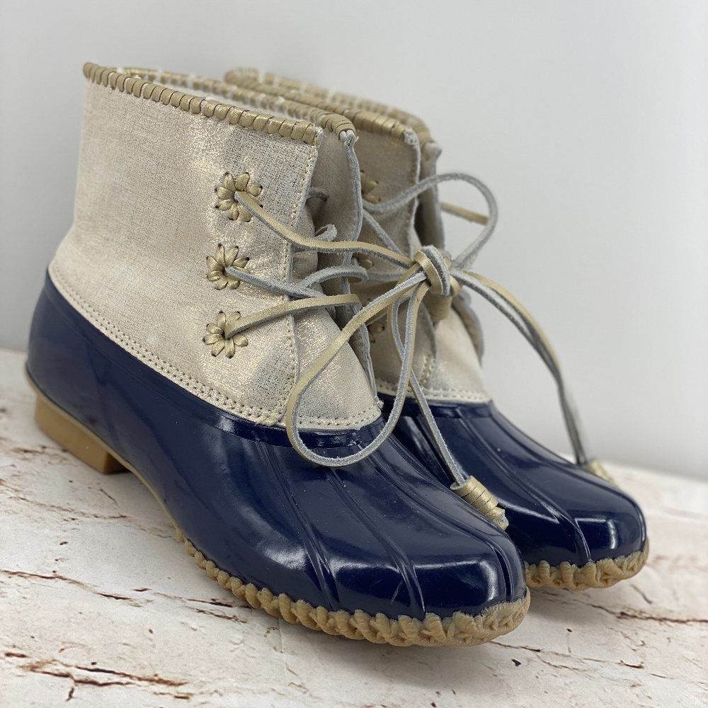 Jack Rogers Chloe Rain Boot Navy 11 BIN 16